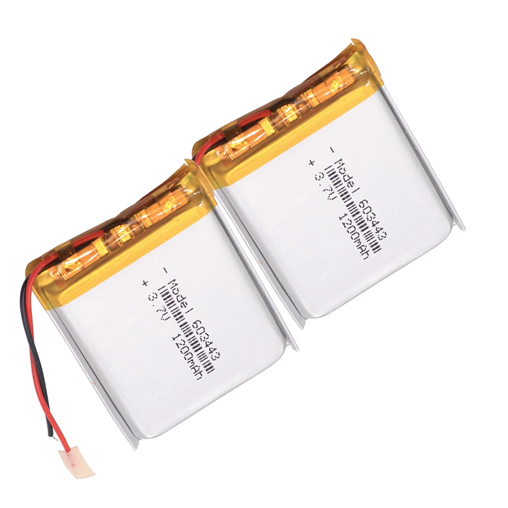 1/2/4 шт 3.7V1200mAh 603443 литий полимерный Li Po Перезаряжаемые ионный Батарея для Mp3 MP4 GPS power
