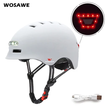 

Lighting Headlight Warning Taillight Night Cycling Flash USB Charging Breathable Helmet Mountain Road Electric scooter Helmet