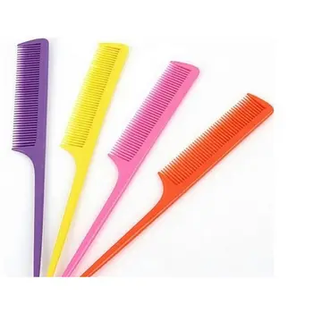 

Colorful 10 Pcs/lot Hair Pointed Tail Comb Nicety Type Clip Design The Salon Tools Hairdresser Keratin Treatment Styling Tool