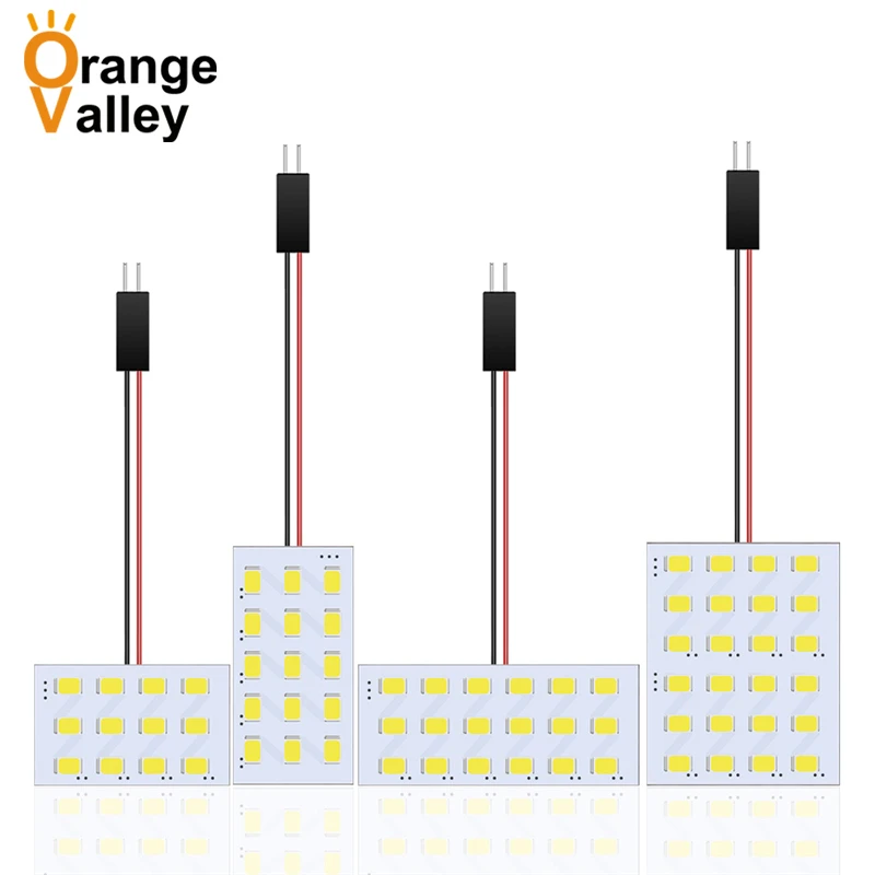 100Pcs T10 Festoon 12 15 18 24 LED 1210 2835 SMD Car Auto Dome Interior Panel Light Reading Lamp Bulb Adapters | Автомобили и