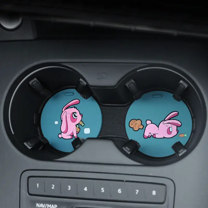 Creative Cute Hiccup Car Coaster Decoration Supplies Car Anti-skid Pad Ornaments Interior Decoration Supplies Insulation