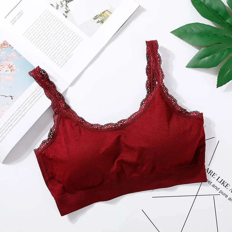 3 Pcs Red 3 шт женское пикантное кружевное бесшовное бюстгальтер со съемными подушечками цельные базовые бюстгальтеры пуш-ап безопасное нижнее белье беспроводной бюстгальтер для женщин - Цвет: 3 Pcs Red
