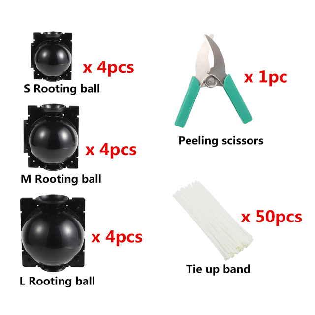 Root Growing Ball Grafting Scissors Kit Garden Plants Propagation Box Sapling Grafting Breeding Nursery Tool 3 Color