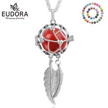 Eudora гармония Ловец снов медальон клетка кулон ожерелье Femme Collier Colgante Ангел звонящий Звук Шар Материнство ювелирные изделия K257