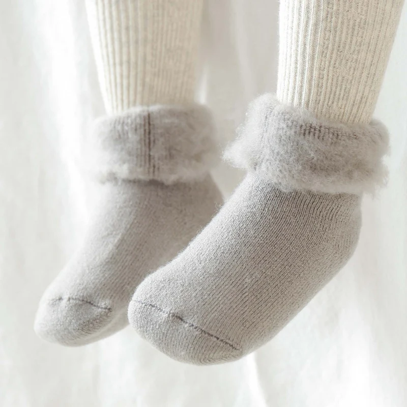 

Baby Socks Winter Thicker Warm Newborn Socks Baby Solid Winter Socks Children Baby Cotton Socks 5 Colorsfor Infants anti-slip