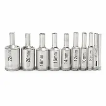 

10Pcs Diamond Hole Saw Drill Bit Saw Set Tile Ceramic Cutting Glass Marble B4I6