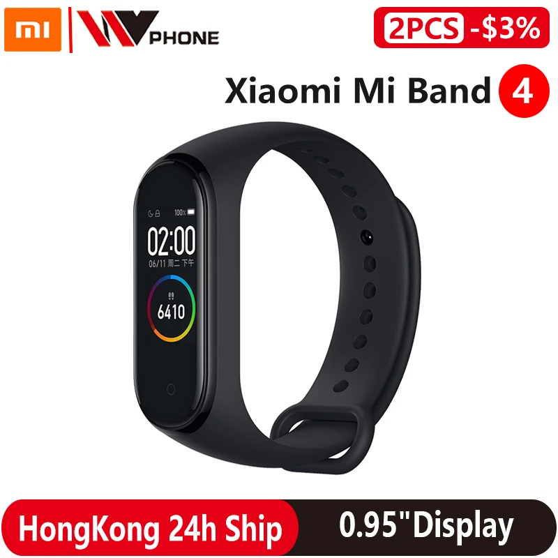 Смарт браслет Xiaomi Mi Band 4 3 цвета AMOLED экран фитнес трекер Bluetooth спортивный