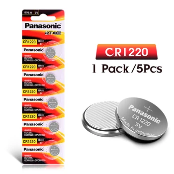 

5Pcs/Pack PANASONIC Original Brand New 3Volt CR1220 Cell Coin Batteries DL1220 KCR1220 KL1220 BR1220 ECR1220 LM1220 for Watches