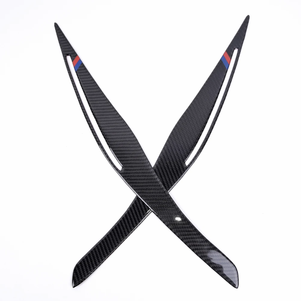 

1 pair Headlight Eyebrows Auto Carbon Fiber Sticker Decal Kit Accessories For BMW E90 3 Series 2005-2012 Replacement