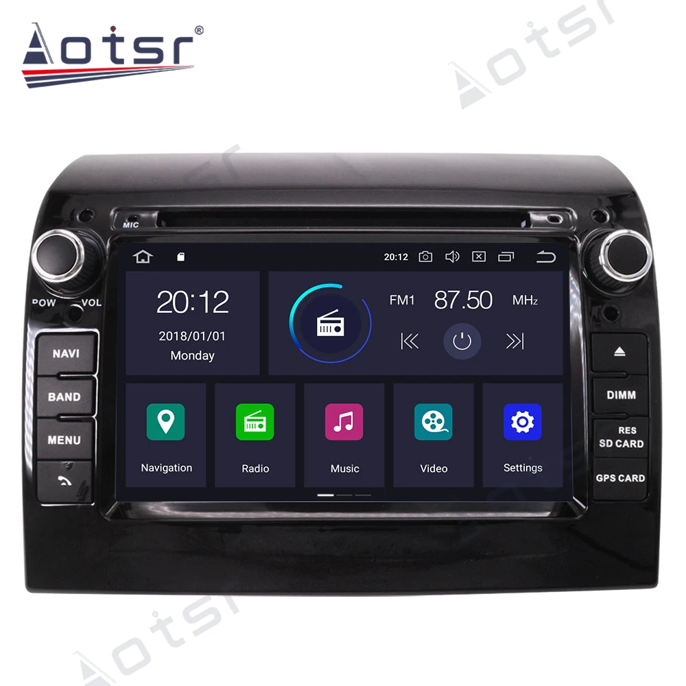 Android 10 Car Radio Player GPS Navigation DSP Wireless Carplay For Fiat Ducato 2006-2019 Car Auto Stereo HD Multimedia Headunit