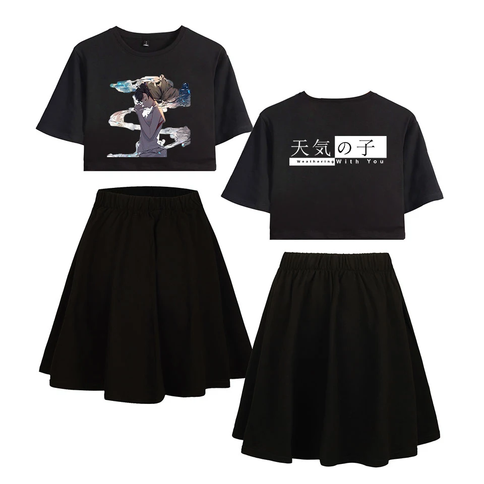 Son of the weather cool popular skirt set summer O neck classic 2 piece set women two piece short sets