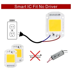 2022NEW LED Chip 10W 20W 30W 50W 220V 110V COB Lamp Beads Smart IC No Need Driver LED Bulb for Flood Light Spotlight Diy