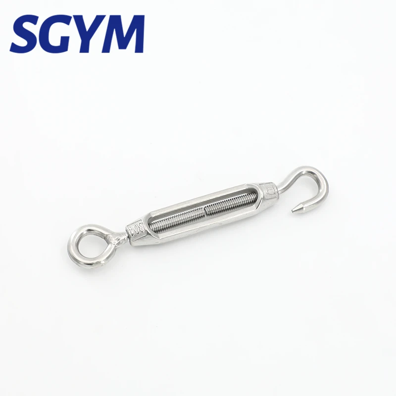 Chain Rigging Hooks 1Pcs M4 M5 M6 M8 M10 Stainless Steel 304 Adjust Chain Rigging Hooks & Eye Turnbuckle Wire Rope Tension Device Line Oc Oo Cc Type