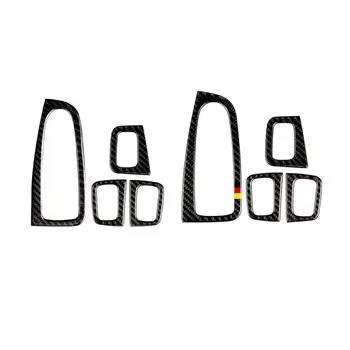 

Carbon Fiber Window Control Panel Cover Trim Set Replacement For Mercedes C Class W205 C180 C200 GLC