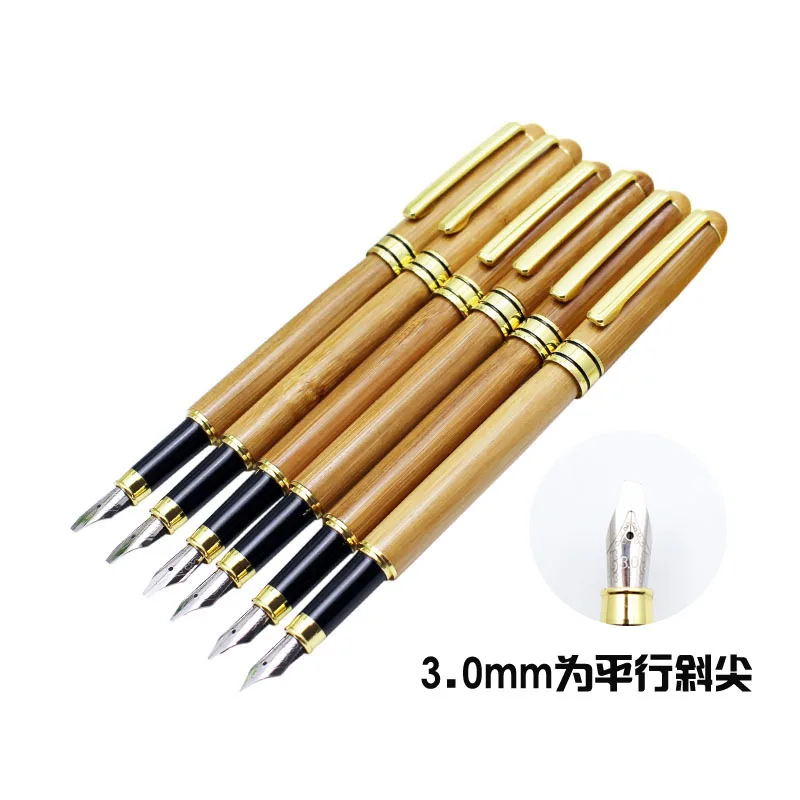 

8836P Bamboo pen duckbill parallel pointed gothic art pens can write Tibetan English uygur language, etc