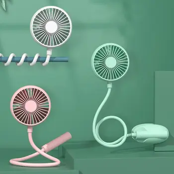 

Universal Hands Free Neck Fan USB Rechargeable 3 Speed Flexible Air Cooling Clip Fan for Baby Stroller Car Seat Desk Camping Gym