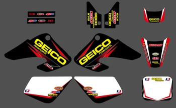 

0163 Black&White New Style TEAM GRAPHICS&BACKGROUNDS DECALS STICKERS Kits FOR XR50 2000 2001 2002 2003