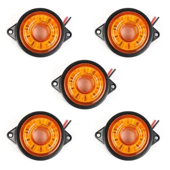

5Pcs LEDs Car Round Side Marker 10-30V Lights Truck Lights Round Trailer Lamp