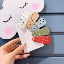 New Style Polka Dot Triangular Parent And Child Models Fresh GIRL'S BB Clip Hair Accessories Headdress Women's