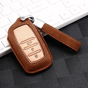 

New Leather Car Key Case Shell for Toyota Crown Highlander new RAV4 Camry Carola Leling Prado 2020 Full Cover