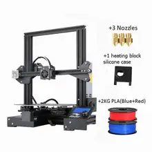 Creality Ender-3 Pro с 3 насадками/2PLA/Силиконовые DIY наборы в сборе v-слот большой размер MK-10 патент сопла мягкая магнитная наклейка