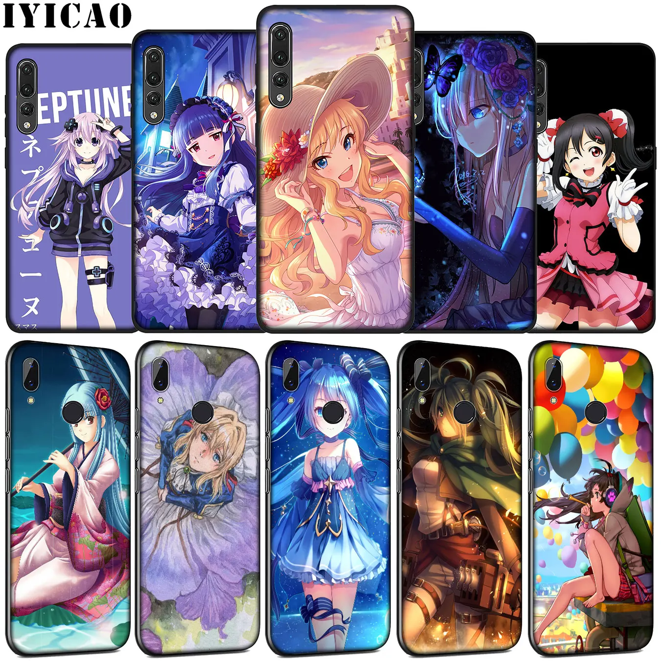 Sexy Anime girl game Cartoon Soft Silicone Phone Case for Huawei P30 P20 Pro P10 P9 Lite Mini 2017 2016 Cover P Smart Z 2019 |