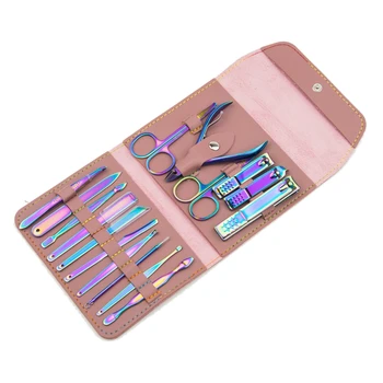 

New 16 in 1 Nail Cutter Professional Stainless Steel Scissors Kit Nail Clipper Manicure Set