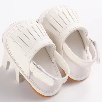 

Summer girl child princess baby candy color cute solid color soft baby tassel first Walkers Baby Shoes female baby tassel