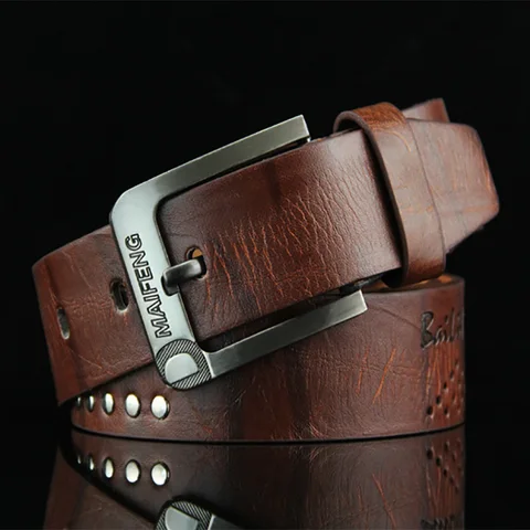 Cow Genuine leather men Belt Luxury leathers male classice Vintage belts Classic Alloy New Fashion Top Quality Metal Pin Buckle Pakistan
