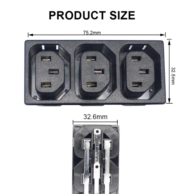 Presa Alimentazione CEI 320 - Connettore Modulare Per Spina Piatta O Saldabile - Foto 6