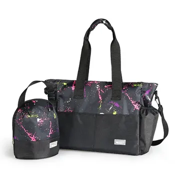 

Multifunction Large Capacity Mummy Bag Unique Colorful Printing Portable Pregnant Expectant Mother Bag Outdoor Baby Diaper Bag