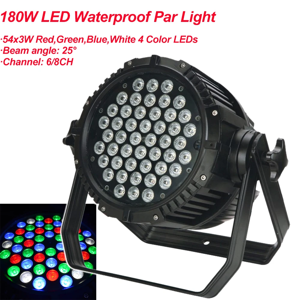 LED-прожектор алюминиевый 54x3 Вт RGBW | Лампы и освещение