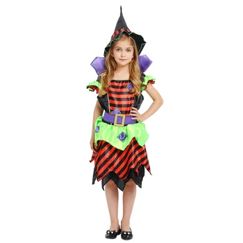 

Girls red and black dress witch show costume horror masquerade carnival Halloween costume cosplay costume show