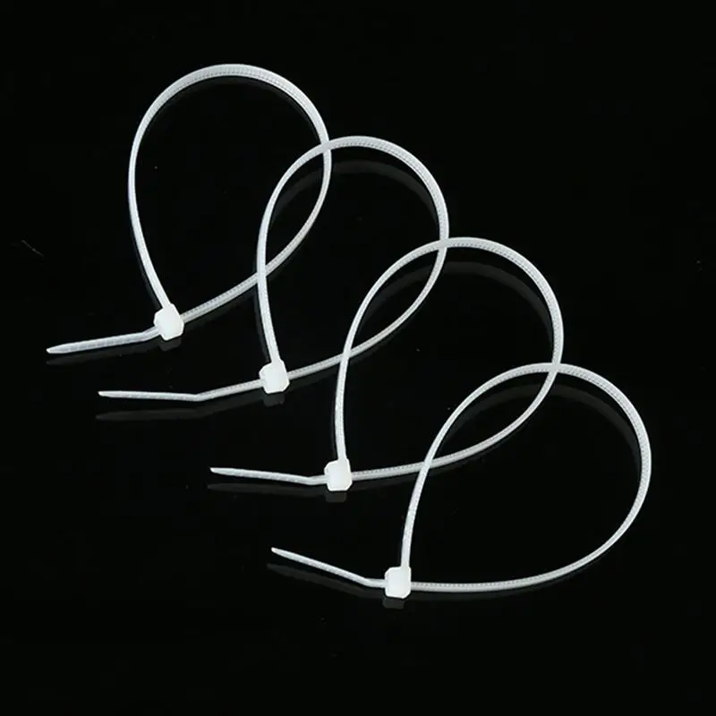 

WINOMO 500pcs White Cable Ties Self-Locking Nylon Cable Ties Multi-Purpose Fasteners For Cable Organizing Product Package