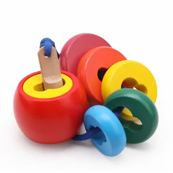 

Kids Rainbow Tower Blocks Baby Wooden Toys Color Recognition Stacked Unlocked Montessori Toy Children Early Education Toy Gifts