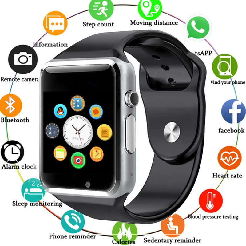 A1 Bluetooth Смарт часы Спорт поддержка вызова Музыка 2G с SIM TF камера Smartwatch для Android PK Dz09