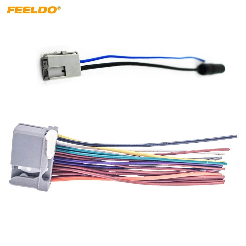 

FEELDO 1set for Honda 2008-2011 Stereo CD Audio Aftermarket Wire Harness Cable +Radio Antenna Install Plug#4933
