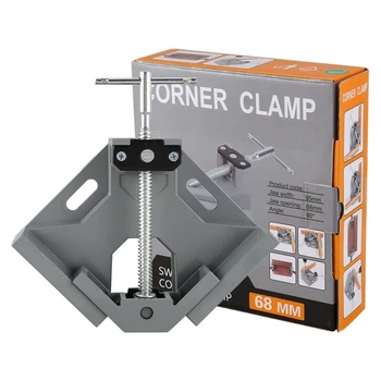 

Right Angle Clamp, Single Handle 90°Corner Clamp, Aluminum Alloy Right Angle Clip Clamp Tool Woodworking Photo Frame Vise Holder