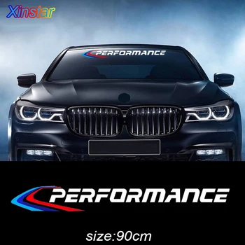 

New M performance car windscreen windshield sticker for BMW E30 E36 E39 E60 E46 E90 E71 E87 F30 F10 F20 X1 X3 X4 X5 X6