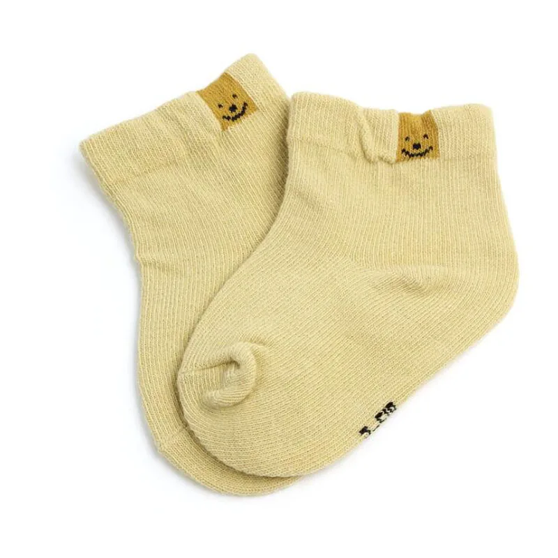 3 пара/лот, новые хлопковые однотонные детские носки для малышей, Повседневные детские носки-Тапочки