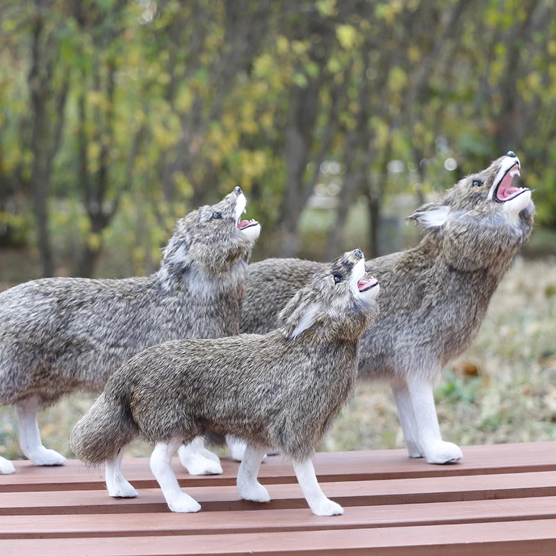 

Simulation Wolf Animal Model Static Model Decoration Home Fur Decoration Photography Props Wolf Doll Crafts