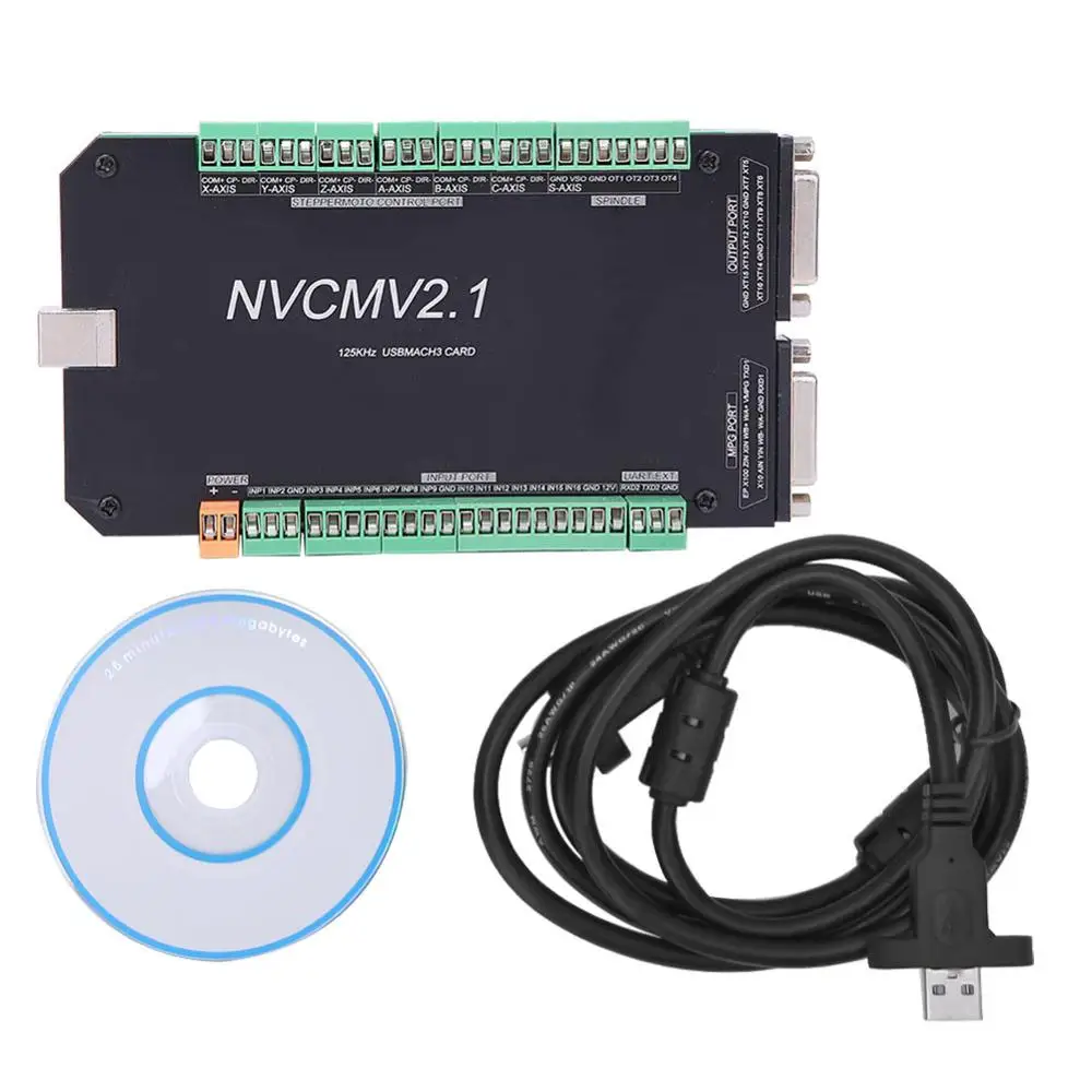 NVCM 5 осевой контроллер с ЧПУ MACH3 USB интерфейсная плата для шагового двигателя