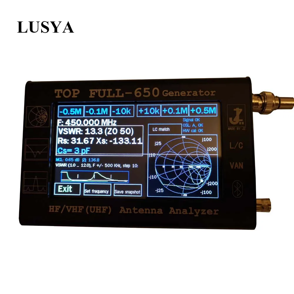 

Upgraded version 4.3 Touch HF/VHF/UHF LCD 0.1-1300MHz 1.3GHz ANT SWR Vector Antenna Analyzer Meter with 3000mAh battery