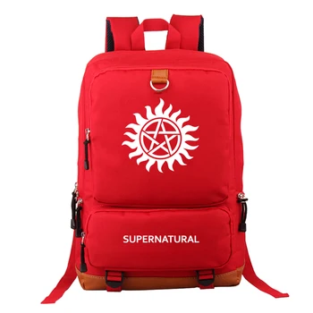 

Sac a Dos Femme Pink Leather Backpack Travel Men Book Bag Mochila Schoolbag Laptop Women White Bookbag Zipper Supernatural 4