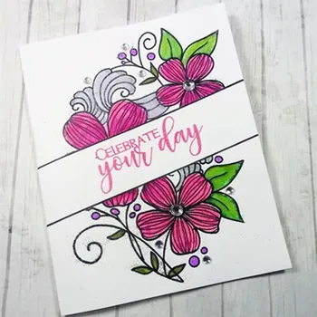 

Kokorosa Flower and Mushroom House Clear Stamps Rubber Stamp Scrapbooking Album Decor Stamps Transparent Decoration