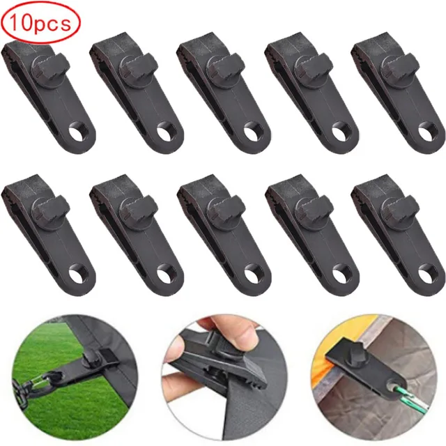 10Db Diy Ponyvás Bilincs Napellenző Sátor Lanopy Klip Bepattanó Vászon Horgony Megfogó Karaván Állkapocs Markolat Csapda Szorítsd Meg A Famegmunkáló Szerszámokat