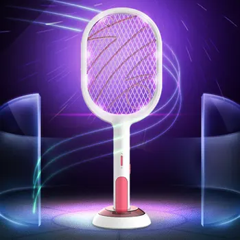 

New 2-in-1 Multifunctional USB Charging Mosquito Swatter Electric Shock Lamp Electric Shock Mosquito killing lamp