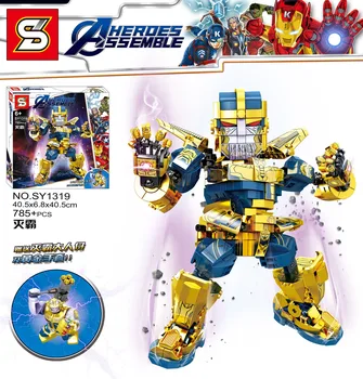 

786pcs Sy1319 lepiningThe Avengers Super Hero Thanos Figures Building Blocks Bricks Toys For Children