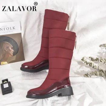 

ZALAVOR Warm Women Snow Boots Keep Warm Plush Fur Shoes Women Fashion Round Toe Platform Comfortable Soft Footwear Size 34-40