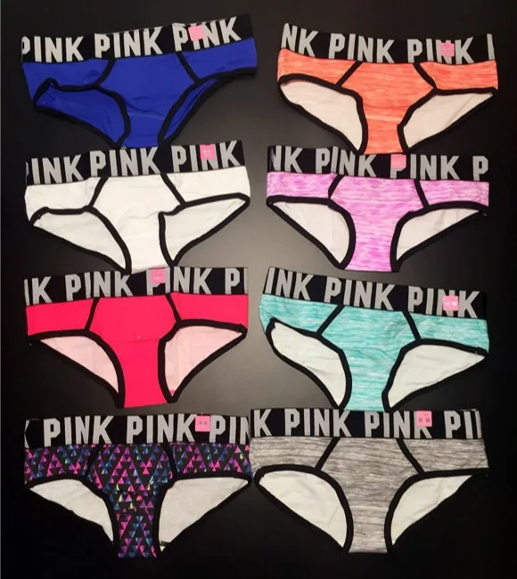 

Women Panties Wide-Letter color geometric pattern pure cotton fabric lady sexy mid-low motion triangle underwear
